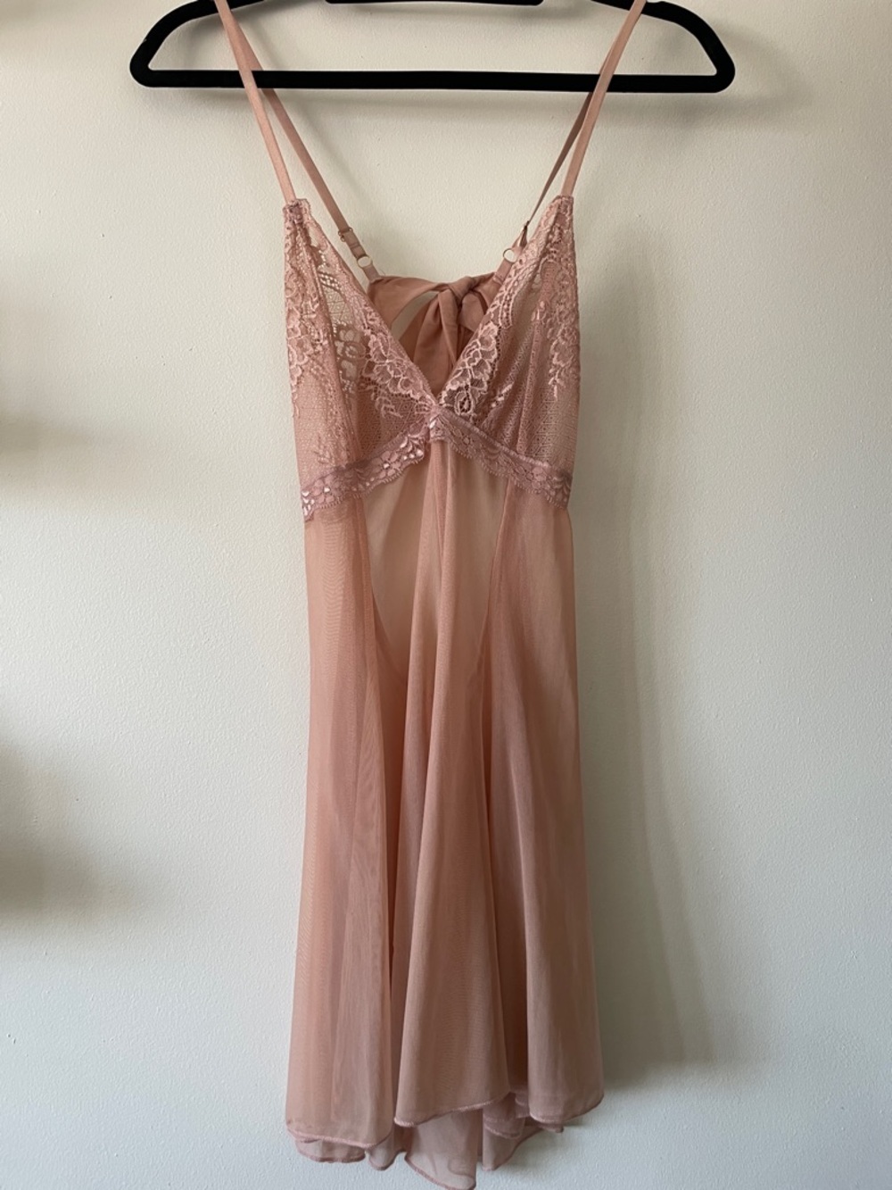 Blush Pink|Lace Trim Robe and Nightgown Set|Large- Runs Medium/Large|NWOT - Picture 6 of 8